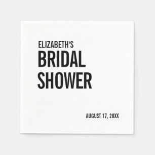 Einfache Brautparty-Servietten mit Typografie Serviette