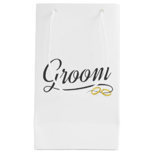 Einfache Brautstrauß-Blumen-Hochzeit-Kalligrafie Kleine Geschenktüte