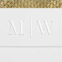 Einfache Bride Groom Wedding 2 Initial Monogram VS