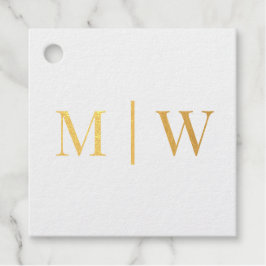 Einfache Bride Groom Wedding 2 Initial Monogram VS Geschenkanhänger