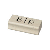 Einfache Bride Groom Wedding 2 Initial Monogram VS Gummistempel (Stempel)