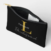 Einfache Bridesmaid-Geschenk-Monogramm, Name Zubehörtasche (Offen)