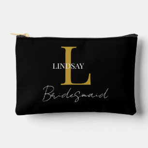 Einfache Bridesmaid-Geschenk-Monogramm, Name Zubehörtasche