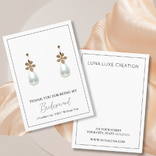 Einfache Bridesmaid-Geschenkkarte Platzkarte