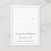 Einfache Bridesmaid-Geschenkkarte Platzkarte (Vorderseite)