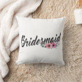Einfache Bridesmaid Hochzeitkalligrafie-Keuchkisse Kissen (Decke)