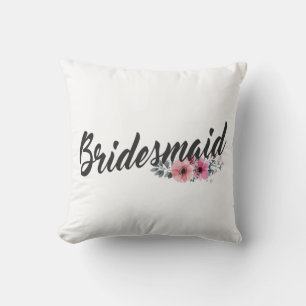 Einfache Bridesmaid Hochzeitkalligrafie-Keuchkisse Kissen