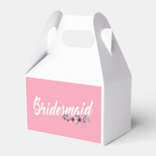 Einfache Bridesmaid Hochzeitskalligrafie  Gesichts Geschenkschachtel