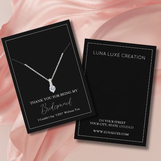 Einfache Bridesmaid-Netzwerkkarte Platzkarte