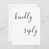 Einfache Briefing uAwg Hochzeitskarten Einladungspostkarte (Vorne/Hinten)