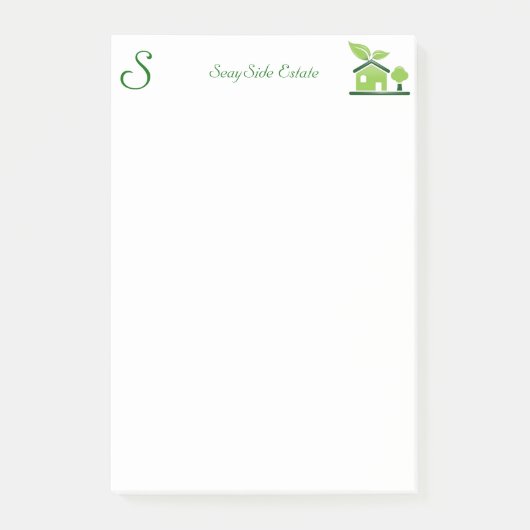 Einfache Briefkopf-Post-Itanmerkungen Post-it Klebezettel (Vorderseite)