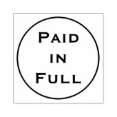 Einfache Briefmarke aus Gummi "Bezahlen in Vollver Gummistempel (Prägung)