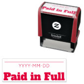 Einfache Briefmarke aus Gummi "Bezahlen in Vollver Permastempel (Beispiel)