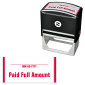 Einfache Briefmarke aus Gummi "Paid Full amount" Permastempel (Beispiel)