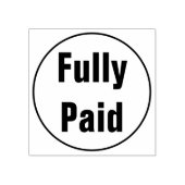 Einfache Briefmarke aus Gummi "voll bezahlt" Gummistempel (Prägung)