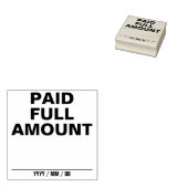 Einfache Briefmarke "BEZAHLTER VOLLBETRAG" Gummistempel (Stempel)