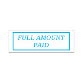 Einfache Briefmarke "VOLLSTÄNDIG BEZAHLTER BETRAG" Permastempel (Design)