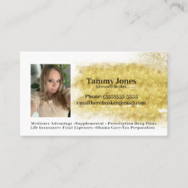 Einfache Broker Health Tax Business Cards Visitenkarte