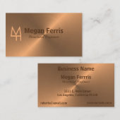 Einfache Bronze Visitenkarte (Vorne/Hinten)