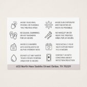 Einfache Brow Tint Aftercare Instructions Card (Rückseite)