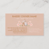 Einfache Brown Konditorgebäck Visitenkarte (Rückseite)