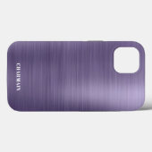 Einfache Brush Metal Mitternacht Case-Mate iPhone Hülle (Rückseite (Horizontal))