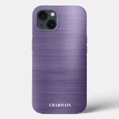 Einfache Brush Metal Mitternacht Case-Mate iPhone Hülle (Rückseite)