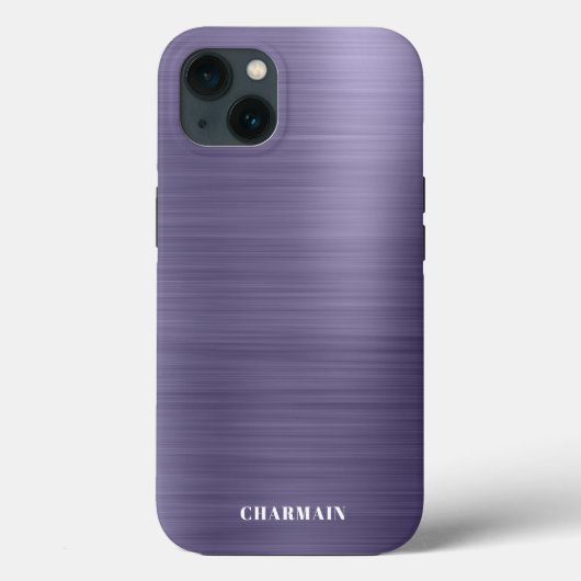 Einfache Brush Metal Mitternacht Case-Mate iPhone Hülle (Rückseite)