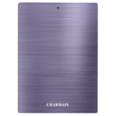 Einfache Brush Metal Mitternacht Klemmbrett (Rückseite)