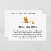 Einfache Buchanfrage mit Gold Storch Insert Cards (Vorne/Hinten)