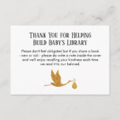 Einfache Buchanfrage mit Gold Storch Insert Cards (Rückseite)