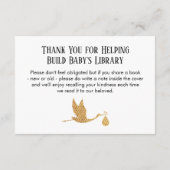 Einfache Buchanfrage mit Preppy Storch Insert Card (Rückseite)