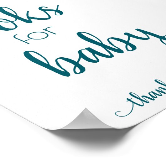 Einfache Bücher für Baby | Aquamarines Aqua Book D Poster (Ecke)