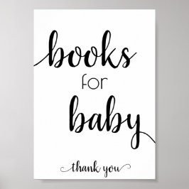 Einfache Bücher für Baby | Black Script Book Dropo Poster