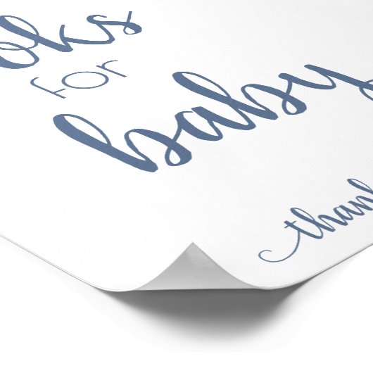 Einfache Bücher für Baby | Dusty Blue Book Dropoff Poster (Ecke)