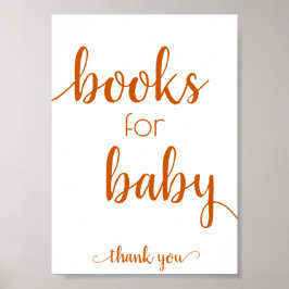 Einfache Bücher für Baby | Fall Orange Book Dropof Poster