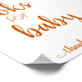 Einfache Bücher für Baby | Fall Orange Book Dropof Poster (Ecke)