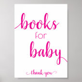 Einfache Bücher für Baby | Hot Pink Book Dropoff Poster (Vorne)