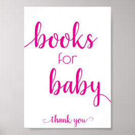 Einfache Bücher für Baby | Hot Pink Book Dropoff Poster