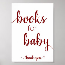 Einfache Bücher für Baby | Red Script Book Dropoff Poster