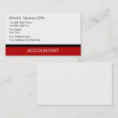 Einfache Buchhalter-Visitenkarten Visitenkarte (Vorne/Hinten)