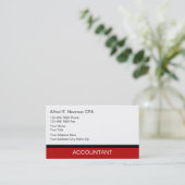 Einfache Buchhalter-Visitenkarten Visitenkarte (Stehend Vorderseite)