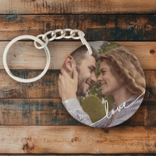 Einfache Buchstabenkombination für Foto Schlüsselanhänger