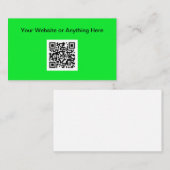 Einfache Budget Kleine QR Code Business Card Telefonnummerkarte (Vorne/Hinten)