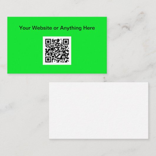 Einfache Budget Kleine QR Code Business Card Telefonnummerkarte (Vorne/Hinten)