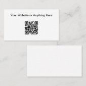 Einfache Budget Kleine QR Code Business Card Telefonnummerkarte (Vorne/Hinten)