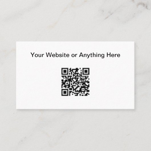 Einfache Budget Kleine QR Code Business Card Telefonnummerkarte (Vorderseite)
