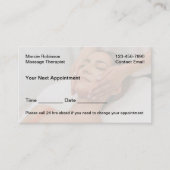 Einfache Budget Massage Business Termin Karten (Vorderseite)