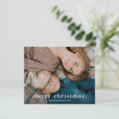 Einfache Budget-Weihnachtskarte mit Foto (Stehend Vorderseite)