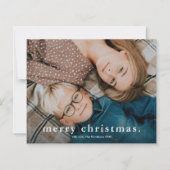 Einfache Budget-Weihnachtskarte mit Foto (Vorderseite)